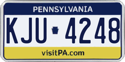 PA license plate KJU4248
