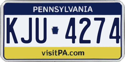 PA license plate KJU4274