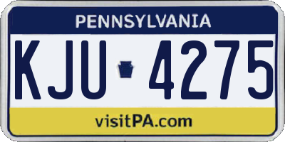 PA license plate KJU4275