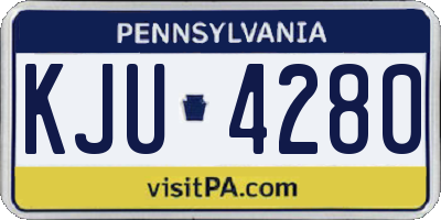 PA license plate KJU4280