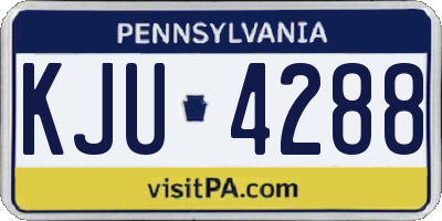PA license plate KJU4288