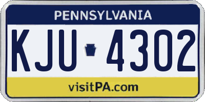 PA license plate KJU4302