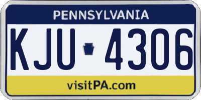 PA license plate KJU4306