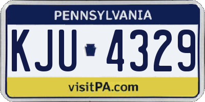 PA license plate KJU4329