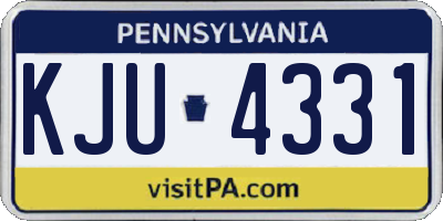 PA license plate KJU4331