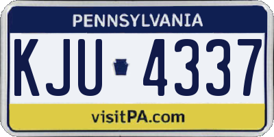 PA license plate KJU4337