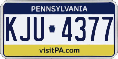 PA license plate KJU4377