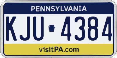 PA license plate KJU4384