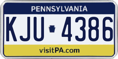 PA license plate KJU4386