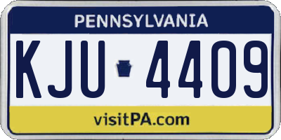 PA license plate KJU4409