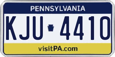 PA license plate KJU4410