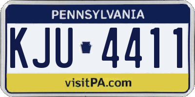 PA license plate KJU4411