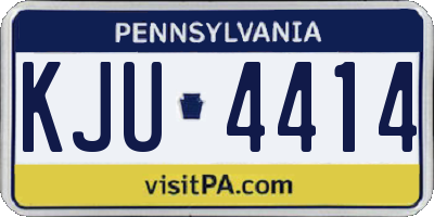 PA license plate KJU4414