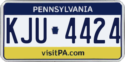 PA license plate KJU4424