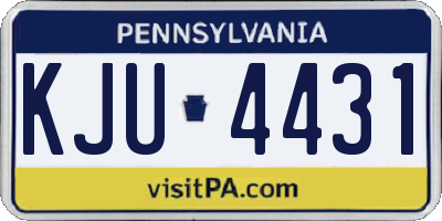 PA license plate KJU4431