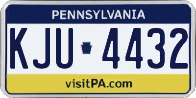 PA license plate KJU4432