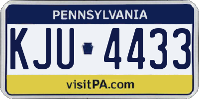 PA license plate KJU4433