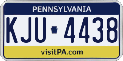 PA license plate KJU4438