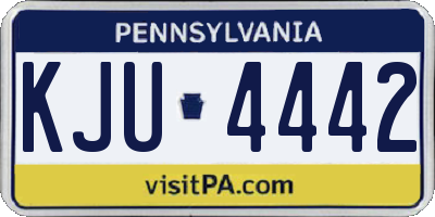 PA license plate KJU4442