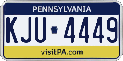 PA license plate KJU4449