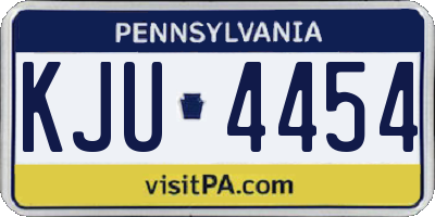 PA license plate KJU4454