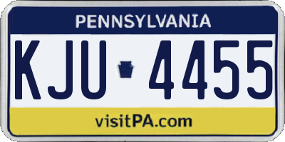 PA license plate KJU4455