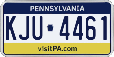 PA license plate KJU4461