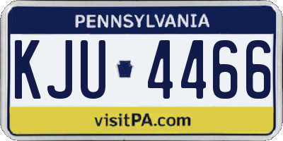 PA license plate KJU4466