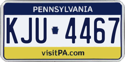 PA license plate KJU4467