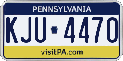 PA license plate KJU4470