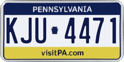 PA license plate KJU4471