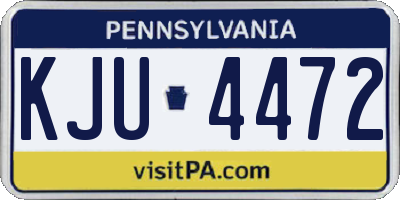 PA license plate KJU4472
