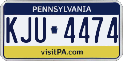 PA license plate KJU4474