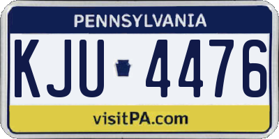 PA license plate KJU4476