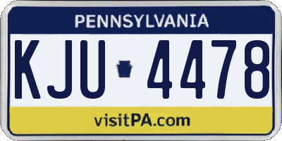 PA license plate KJU4478