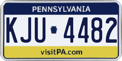 PA license plate KJU4482