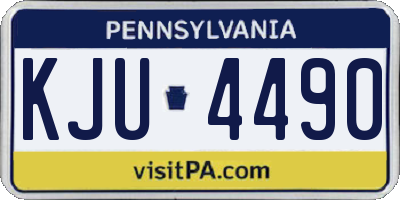 PA license plate KJU4490
