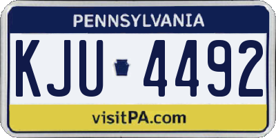PA license plate KJU4492