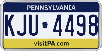 PA license plate KJU4498
