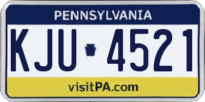 PA license plate KJU4521