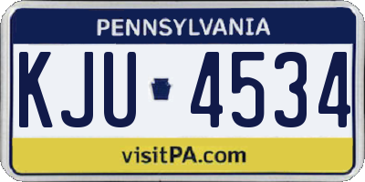 PA license plate KJU4534