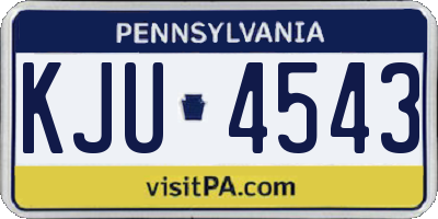 PA license plate KJU4543