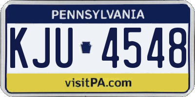 PA license plate KJU4548