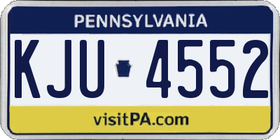 PA license plate KJU4552
