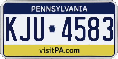 PA license plate KJU4583