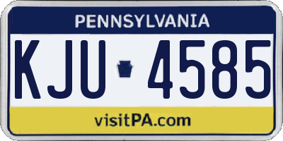 PA license plate KJU4585