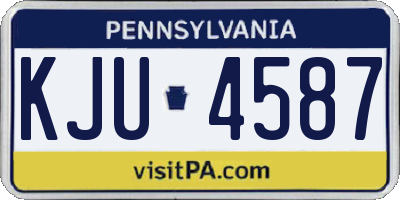 PA license plate KJU4587