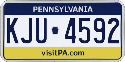 PA license plate KJU4592