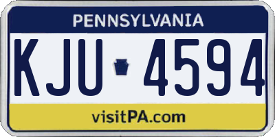 PA license plate KJU4594