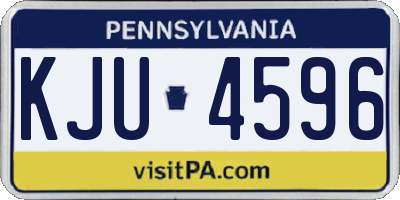PA license plate KJU4596